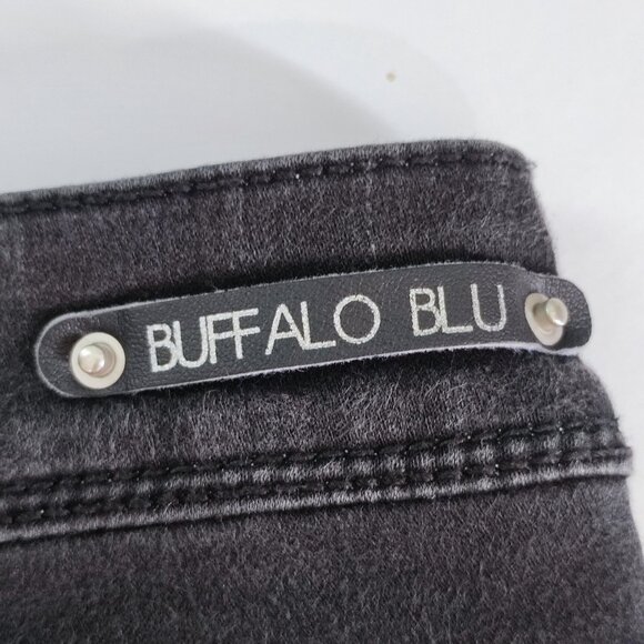 Buffalo David Bitton Faye jeans women's size 29 black mid-rise stretch skinny - Picture 5 of 13